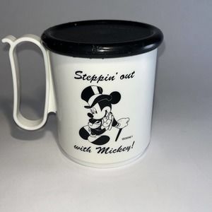 Tupperware Mug Logo Steppin Out With Mickey 1997 Rare Disney